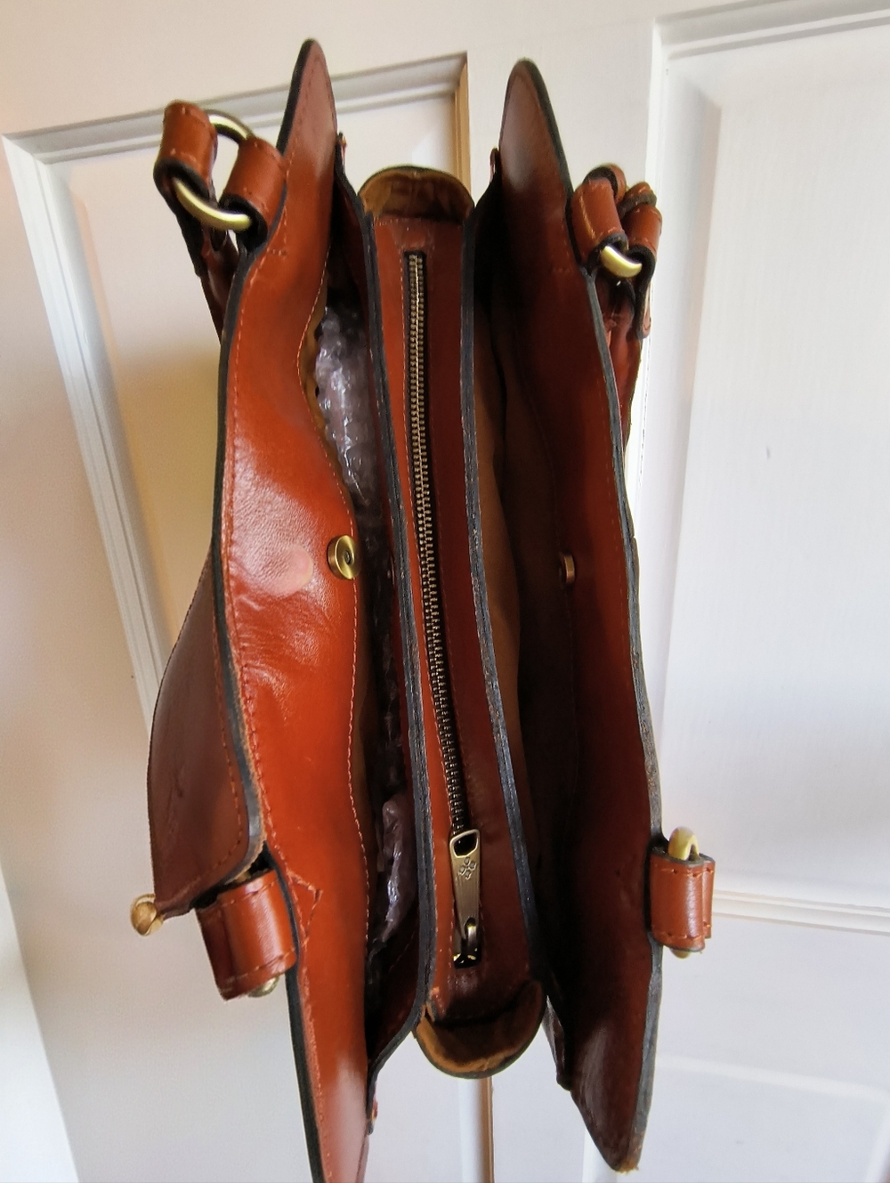 Patricia Nash My European Trip RIENZO Leather Satchel Retired $229 Retail - Picture 3 of 10